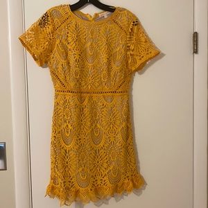 Yellow Lace Vici Dress
